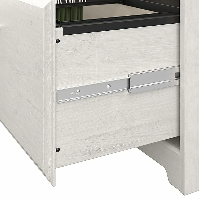 Bush Furniture Cabot 2-Drawer Lateral File Cabinet, Letter/Legal, Linen White Oak, 31" (WC31180-03) 9 Bush Furniture Cabot 2-Drawer Lateral File Cabinet, Letter/Legal, Linen White Oak, 31" (WC31180-03) - Image 7