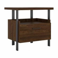 Bush Furniture Architect 1-Drawer Lateral File Cabinet, Not Assembled, Letter/Legal, Modern Walnut, 30.35" (ACF131MW-03)