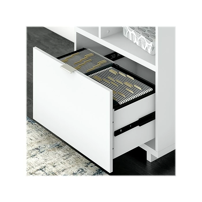 Kathy Ireland® Home By Bush Furniture Madison Avenue Single-Drawer Lateral File Cabinet, Pure White, 27.17" (MDF127PW-03) 5 Kathy Ireland® Home By Bush Furniture Madison Avenue Single-Drawer Lateral File Cabinet, Pure White, 27.17" (MDF127PW-03) - Image 3