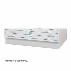 Safco 2-Drawer Flat File Cabinet, Not Assembled, Specialty, White (4995WHR)