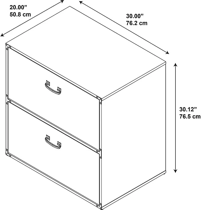 Kathy Ireland® Home By Bush Furniture Ironworks Lateral File Cabinet, Vintage Golden Pine (KI50104-03) 7 Kathy Ireland® Home By Bush Furniture Ironworks Lateral File Cabinet, Vintage Golden Pine (KI50104-03) - Image 5