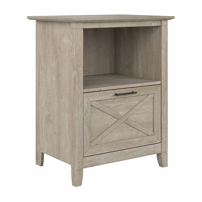 Bush Furniture Key West 1-Drawer Lateral File Cabinet, Letter/Legal, Washed Gray, 24" (KWF124WG-03) 3 Bush Furniture Key West 1-Drawer Lateral File Cabinet, Letter/Legal, Washed Gray, 24" (KWF124WG-03)