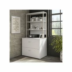 Bush Business Furniture Hybrid 2-Drawer Lateral File Cabinet, Letter/Legal, White, 36" (HYF136WHSU-Z) -File Cabinets Shop unnamed file 832