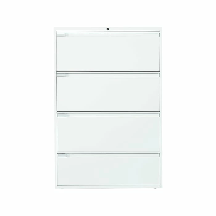 Global 9300 Plus Series 4-Drawer Lateral File Cabinet, Locking, Letter/Legal, Designer White, 36" (TD9336P4F1HDWT) 3 Global 9300 Plus Series 4-Drawer Lateral File Cabinet, Locking, Letter/Legal, Designer White, 36" (TD9336P4F1HDWT)