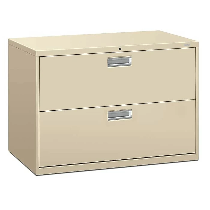 HON Brigade 600 Series Lateral File, 2 Drawers, Aluminum Pull, 42"W, Putty Finish, 3 HON Brigade 600 Series Lateral File, 2 Drawers, Aluminum Pull, 42"W, Putty Finish,