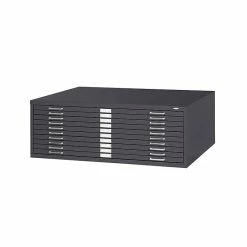 Safco® Graphic Arts 10-Drawer Steel Flat File For 30" X 42" Documents, Black