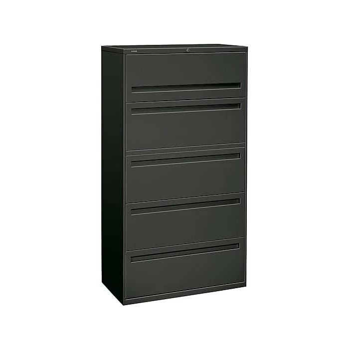 HON Brigade 700 Series 5-Drawer Lateral File Cabinet, Locking, Letter/Legal, Charcoal, 36"W (HON-785LS) 3 HON Brigade 700 Series 5-Drawer Lateral File Cabinet, Locking, Letter/Legal, Charcoal, 36"W (HON-785LS)