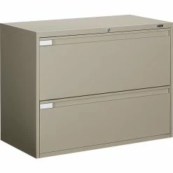 Global 9300P Series Business-Plus Lateral File Cabinet, Ltr/Lgl, 2-Drawer, Desert Putty, 18"D, 36" W