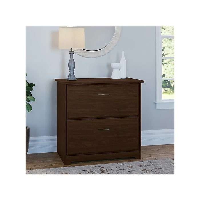 Bush Furniture Cabot 2-Drawer Lateral File Cabinet, Letter/Legal, Modern Walnut, 31" (WC31080-03) 4 Bush Furniture Cabot 2-Drawer Lateral File Cabinet, Letter/Legal, Modern Walnut, 31" (WC31080-03) - Image 2