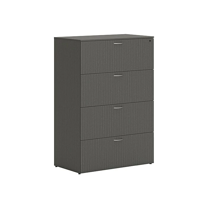 HON Mod 4-Drawer Lateral File Cabinet, Locking, Letter/Legal, Slate Teak, 36" (HLPLLF3620L4.LSL1) 3 HON Mod 4-Drawer Lateral File Cabinet, Locking, Letter/Legal, Slate Teak, 36" (HLPLLF3620L4.LSL1)
