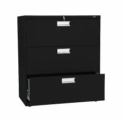 HON Brigade 600 Series 3-Drawer Lateral File Cabinet, Locking, Letter/Legal, Black, 36"W (H683.L.P) 5 HON Brigade 600 Series 3-Drawer Lateral File Cabinet, Locking, Letter/Legal, Black, 36"W (H683.L.P) -File Cabinets Shop unnamed file 886