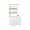 Bush Business Furniture Hybrid 2-Drawer Lateral File Cabinet With Shelves, Letter/Legal, White, 36" (HYB018WHSU) -File Cabinets Shop unnamed file 895
