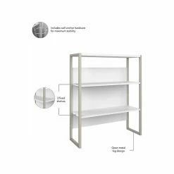 Bush Business Furniture Hybrid 2-Drawer Lateral File Cabinet With Shelves, Letter/Legal, White, 36" (HYB018WHSU) -File Cabinets Shop unnamed file 897
