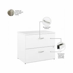 Bush Business Furniture Hybrid 2-Drawer Lateral File Cabinet With Shelves, Letter/Legal, White, 36" (HYB018WHSU) -File Cabinets Shop unnamed file 898