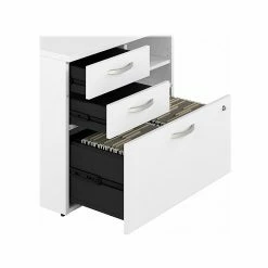 Bush Business Furniture Hybrid 2-Drawer Lateral File Cabinet With Shelves, Letter/Legal, White, 36" (HYB018WHSU) -File Cabinets Shop unnamed file 901