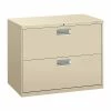 HON Brigade 600 Series 2-Drawer Lateral File Cabinet, Locking, Letter/Legal, Putty/Beige, 36"W (H682.L.L) -File Cabinets Shop unnamed file 903