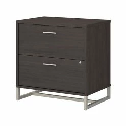 Office By Kathy Ireland® Method 2-Drawer Lateral File Cabinet, Locking, Letter/Legal, Storm Gray, 29.76" (KI70404SU)