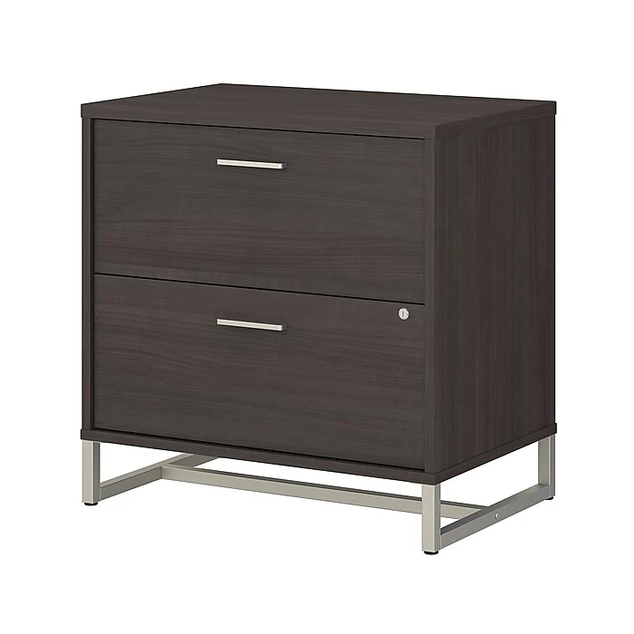 Office By Kathy Ireland® Method 2-Drawer Lateral File Cabinet, Locking, Letter/Legal, Storm Gray, 29.76" (KI70404SU) 3 Office By Kathy Ireland® Method 2-Drawer Lateral File Cabinet, Locking, Letter/Legal, Storm Gray, 29.76" (KI70404SU)