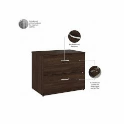 Bush Business Furniture Hybrid 2-Drawer Lateral File Cabinet With Shelves, Letter/Legal, Black Walnut, 36" (HYB018BWSU) -File Cabinets Shop unnamed file 934