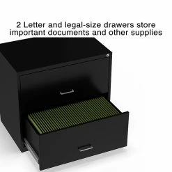 Staples 2-Drawer Light Duty Lateral File Cabinet, Locking, Letter/Legal, Black, 30"W (ST52141) -File Cabinets Shop unnamed file 95