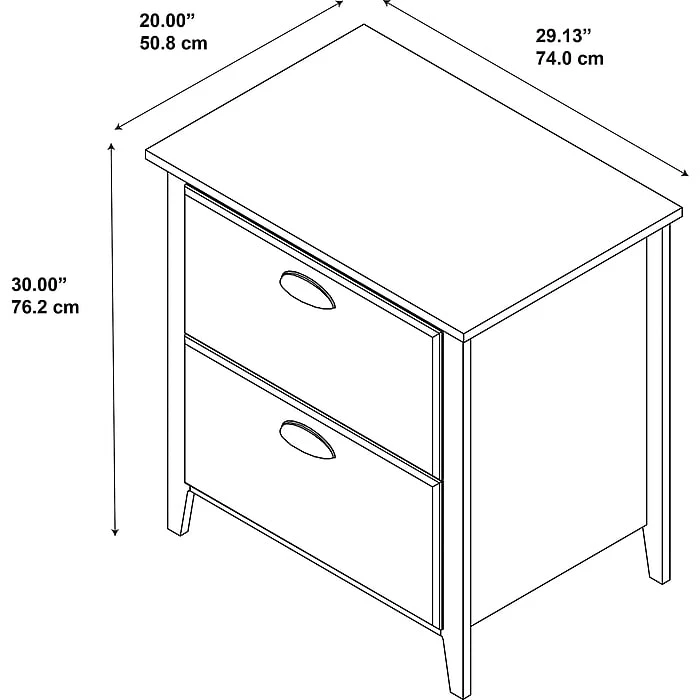 Kathy Ireland® Home By Bush Furniture Connecticut Lateral File Cabinet, Black Suede Oak (KI40104-03) 7 Kathy Ireland® Home By Bush Furniture Connecticut Lateral File Cabinet, Black Suede Oak (KI40104-03) - Image 5