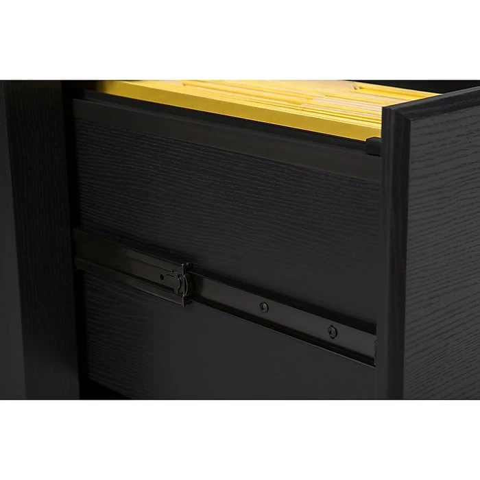 Kathy Ireland® Home By Bush Furniture Connecticut Lateral File Cabinet, Black Suede Oak (KI40104-03) 10 Kathy Ireland® Home By Bush Furniture Connecticut Lateral File Cabinet, Black Suede Oak (KI40104-03) - Image 8