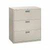 HON Brigade 600 Series 3-Drawer Lateral File Cabinet, Locking, Letter/Legal, Gray, 36"W (H683.L.Q) -File Cabinets Shop unnamed file 978