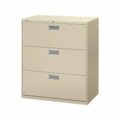 HON Brigade 600 Series 3-Drawer Lateral File Cabinet, Locking, Letter/Legal, Gray, 36"W (H683.L.Q) -File Cabinets Shop unnamed file 981