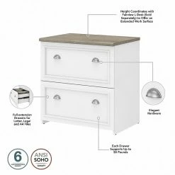 Bush Furniture Fairview 2-Drawer Lateral File Cabinet, Letter/Legal, Shiplap Gray/Pure White, 29.57" (WC53681-03) -File Cabinets Shop unnamed file 992